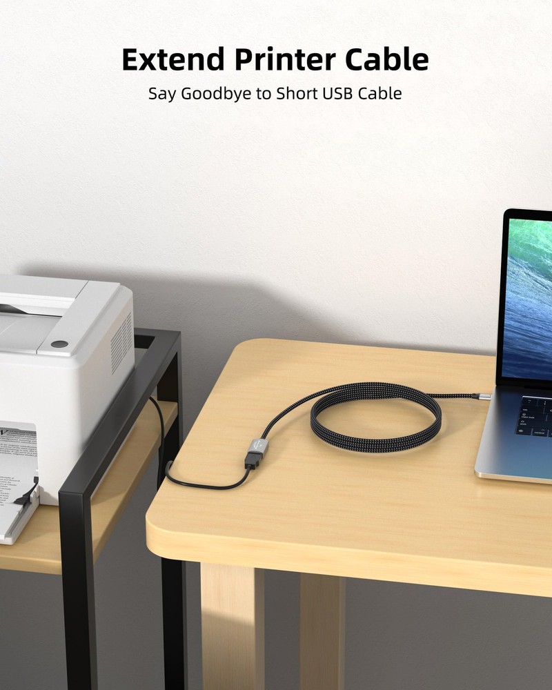 Getrish USB Extension Cable 20FT, Long 3.0 Cord, Type A 20FT