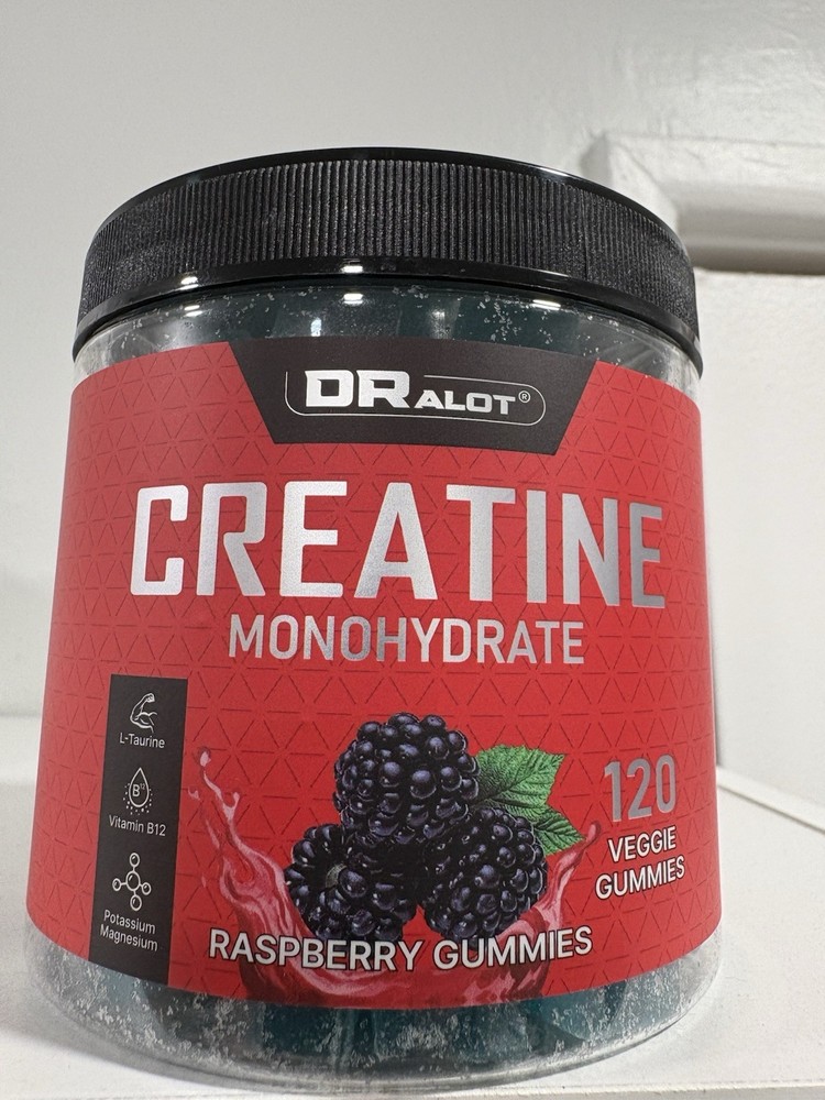 DRalot Creatine Monohydrate Raspberry Gummies 120 Gummies
