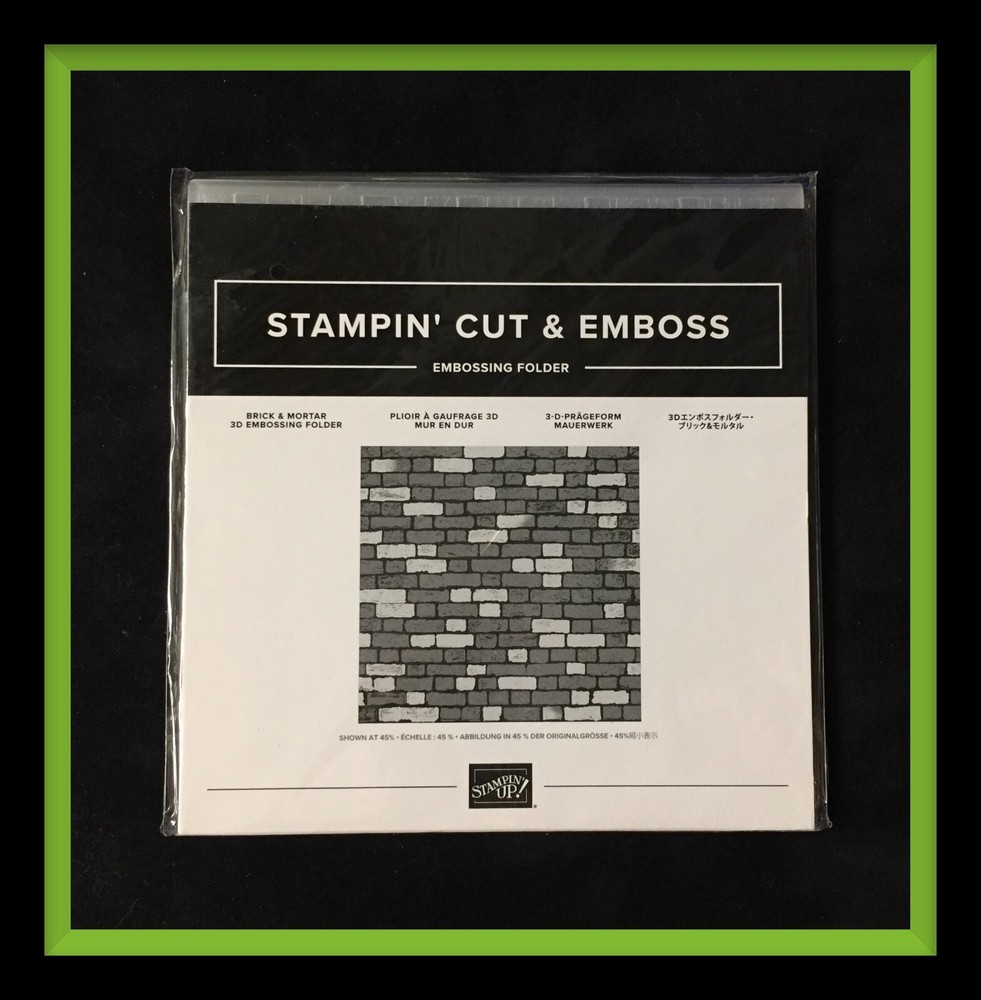 Stampin Up! BRICK & MORTAR 3D  Embossing Folder.  ***NEW*** #70