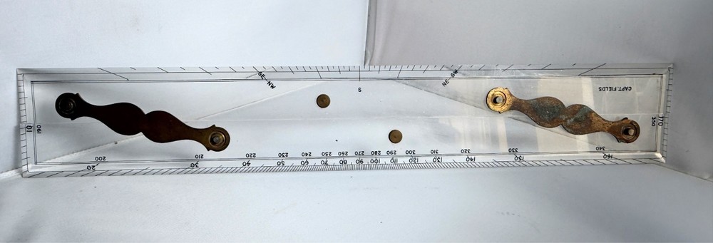 Vintage Marine Navigation Parallel Ruler Chart Plotter Capt Fields Nautical