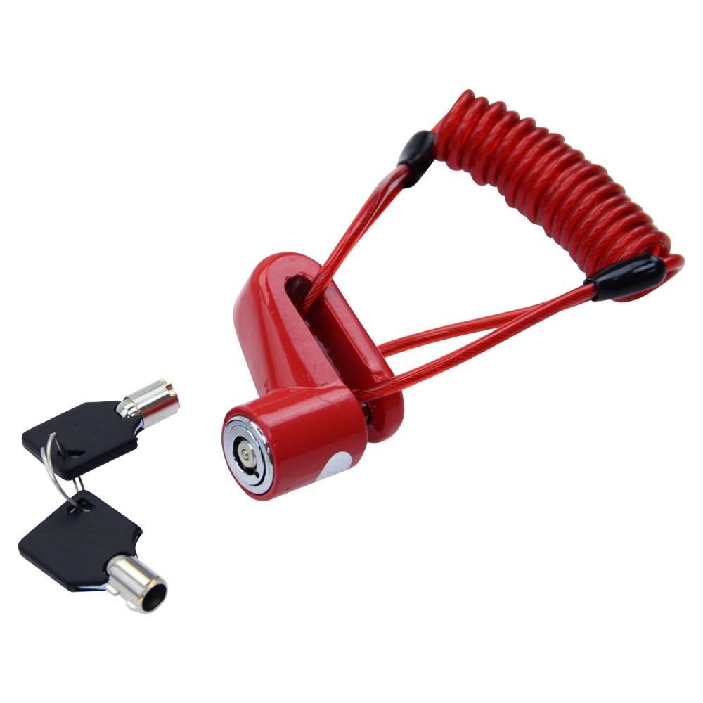 Brake Disc Lock + Reminder Cable Solid Steel "Disc Lock" for Yamaha