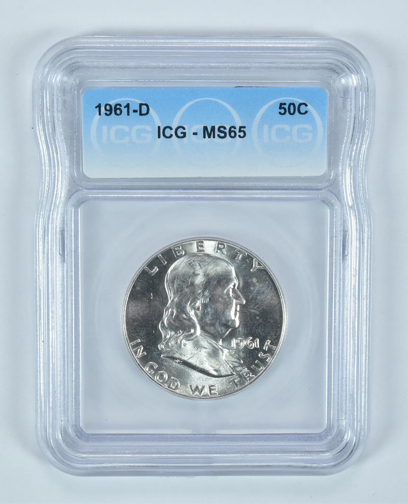 1961-D Franklin Half Dollar MS65 ICG