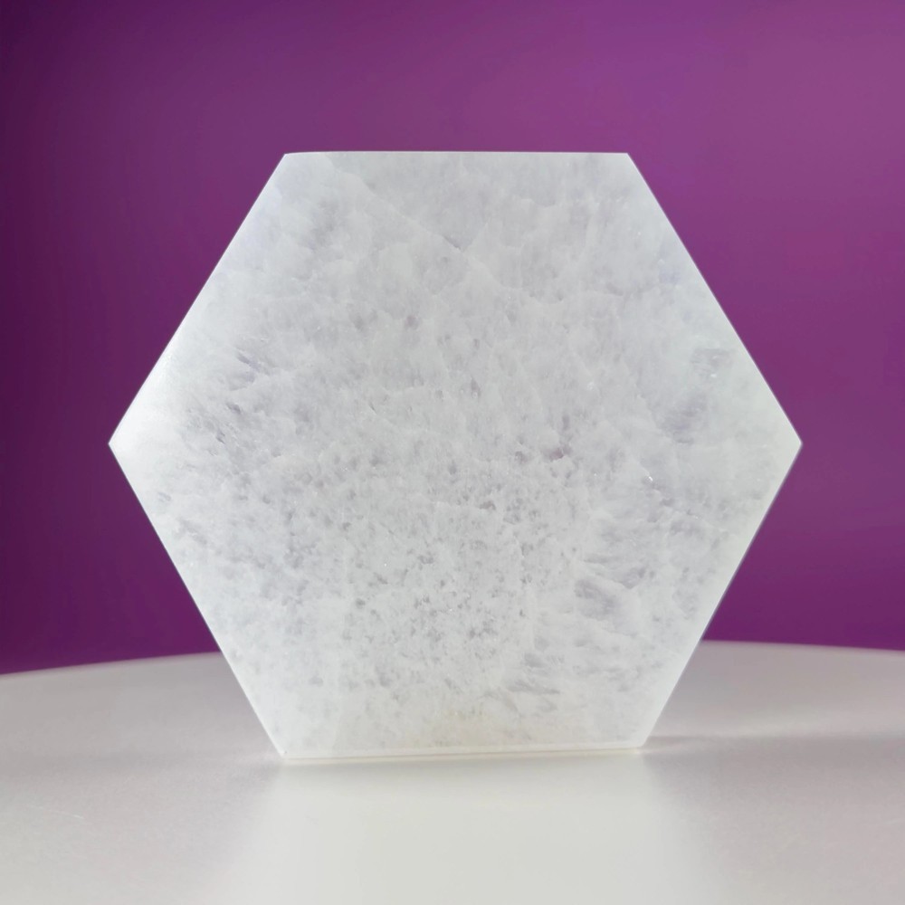 Selenite Hexagon Plate