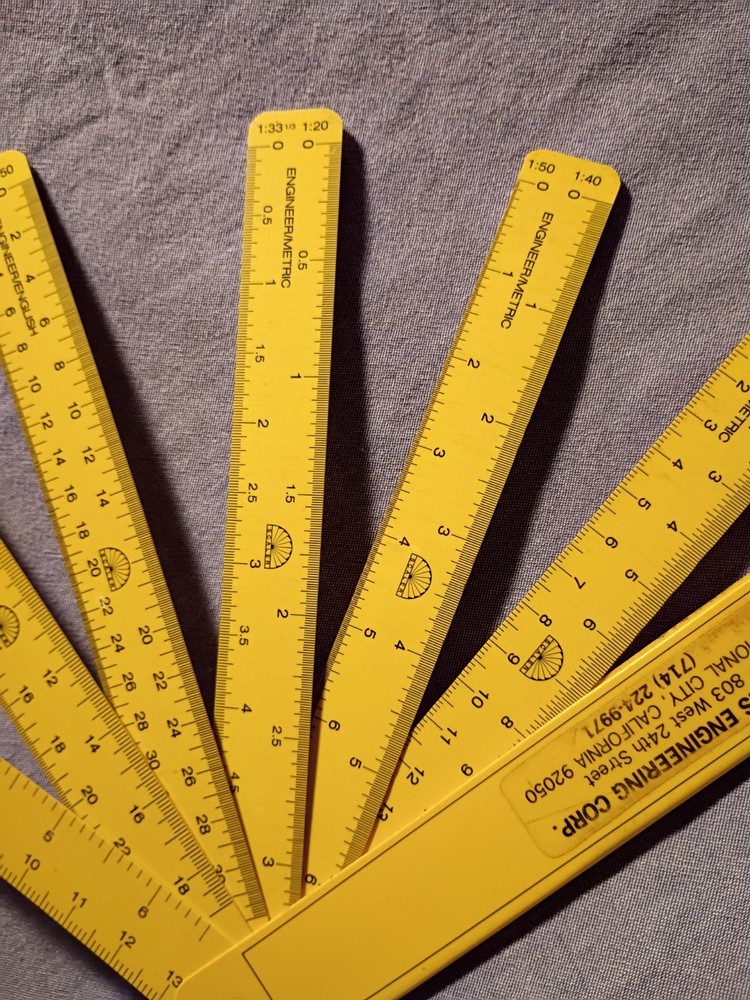 MULTISCALE Scaler Architect/Engineer Drafting Fan -Curtis Engineering Corp. used