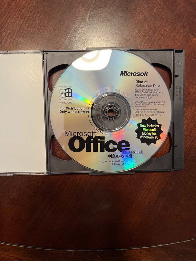 Microsoft Office Professional & Bookshelf Designed for Windows 95 2-Disc CD-ROM