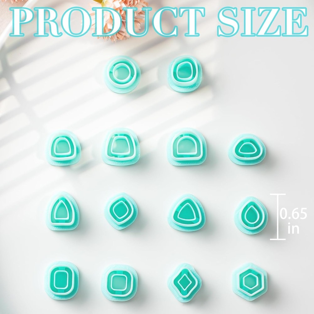 TAINSKY Polymer Clay Cutters - Frame Cutters, Boho Mini Studs Set