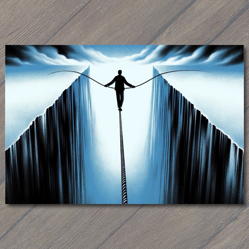 FLATCARD Balancing act navigating mental health delicate dance depression 🎭