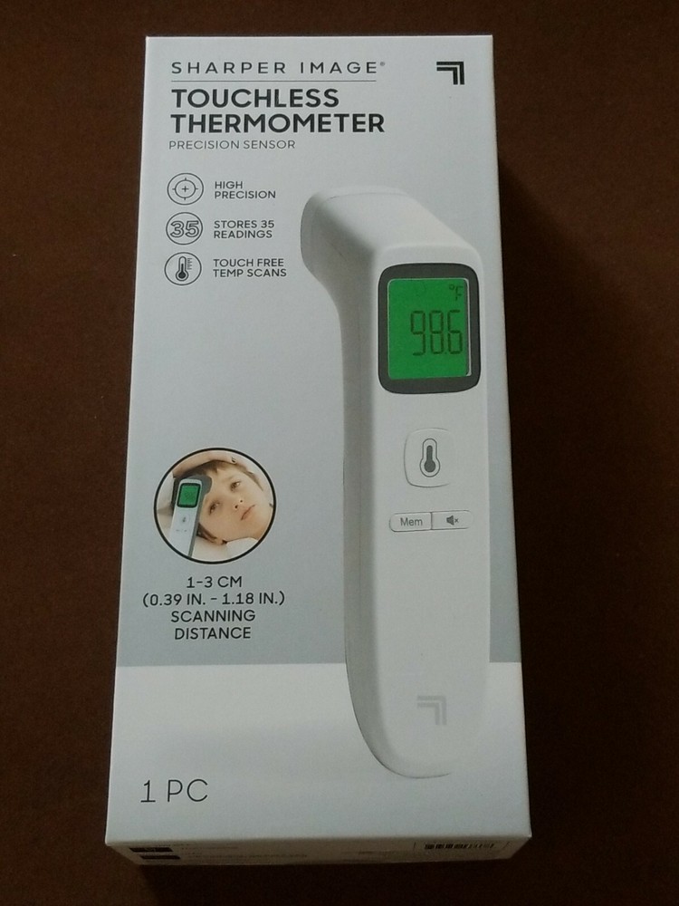 SHARPER IMAGE Digital TOUCHLESS Smart Forehead THERMOMETER