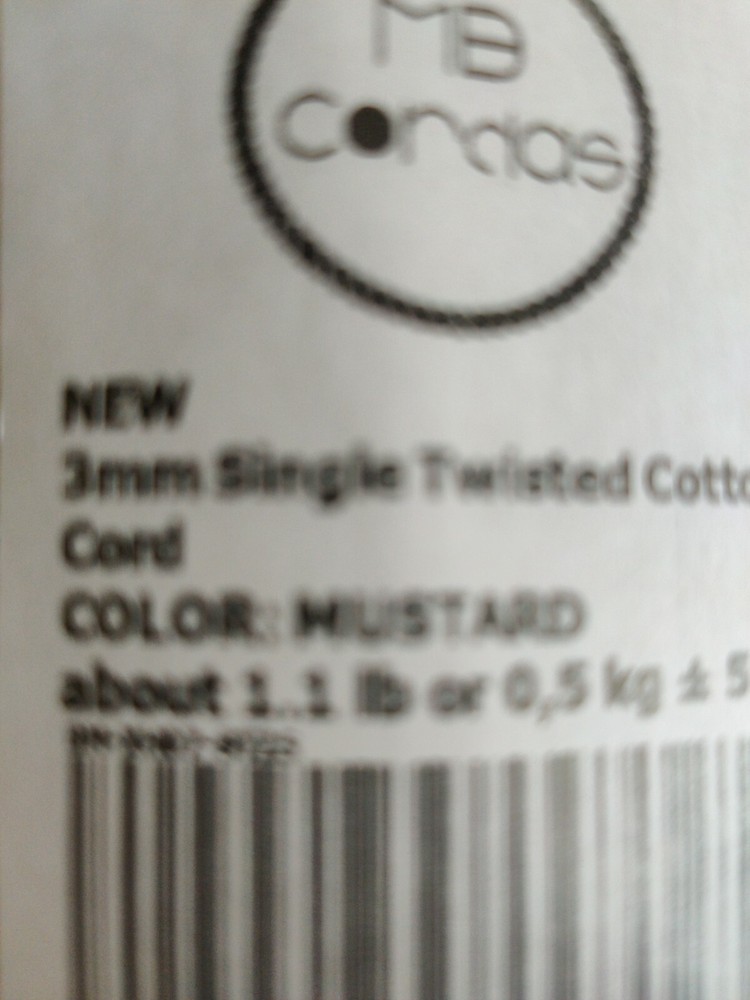 MB Cordas mistard Macrame Cord 3Mm Single Twist