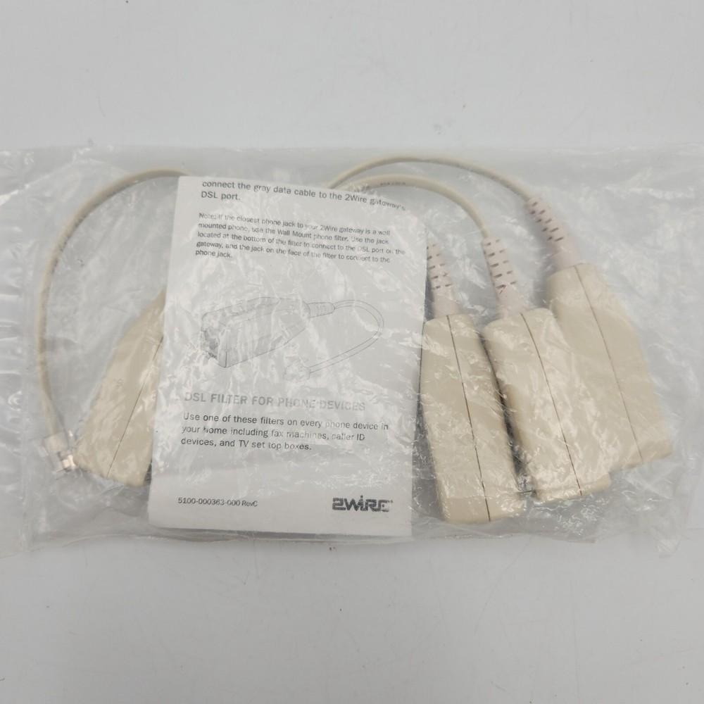 2Wire DSL Filter Kit 4 Pack Inline DSL Phone Filters New Sealed Package