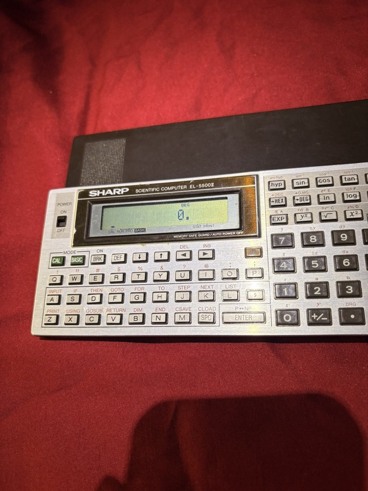Vintage Sharp EL-5500II With Textbook Scientific Computer With Matrix Function