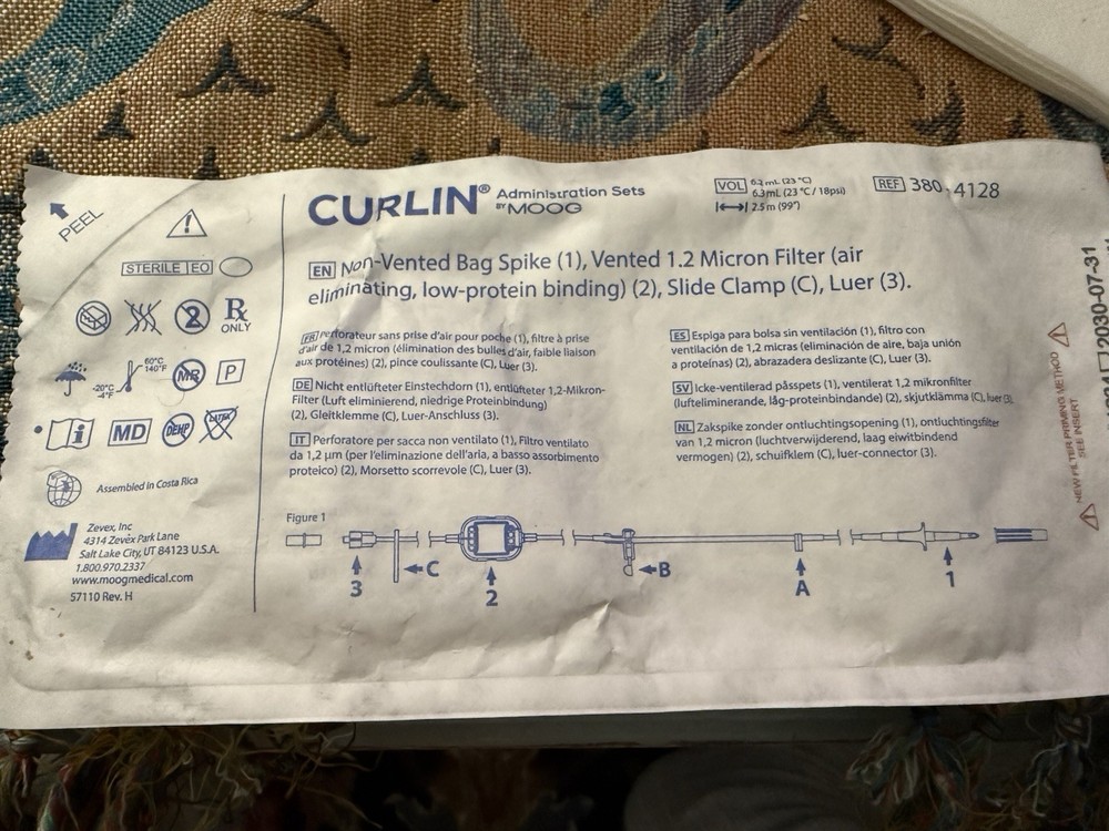 Moog Curlin Infusion Administration Set 1pack