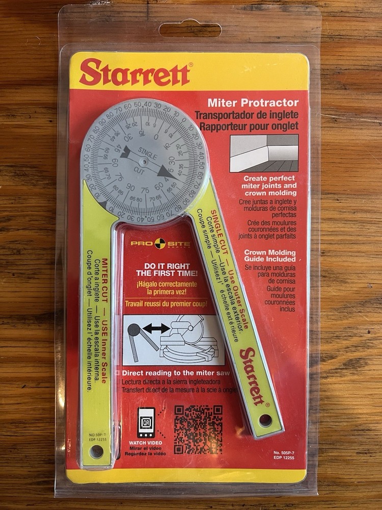 Starrett 505P-7 Miter Saw Protractor