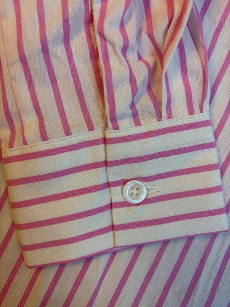 Classic Pink Striped Button-Up Shirt