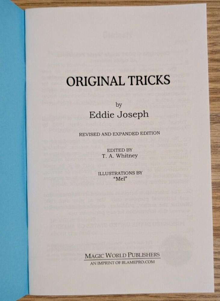 Original Tricks by Eddie Joseph