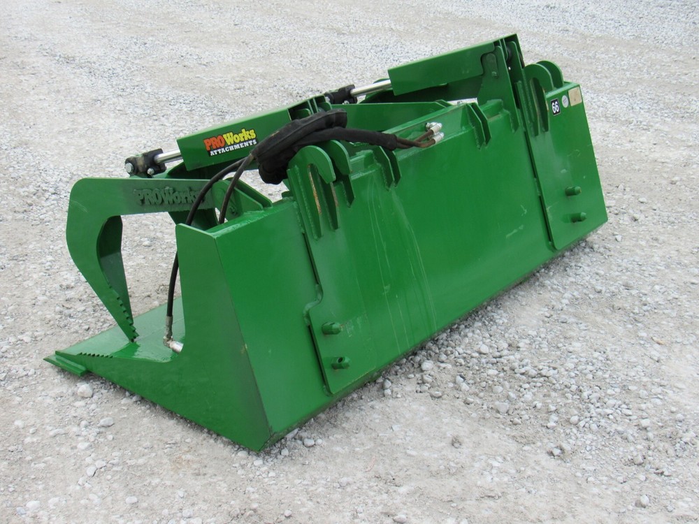 66″ Compact Tractor Solid Bottom Bucket Grapple Fits John Deere Tractor Loader