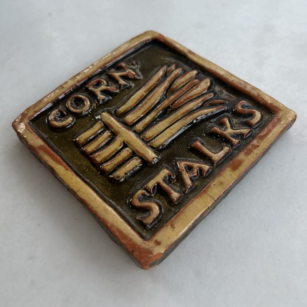 Vintage Mercer Tile Corn Design