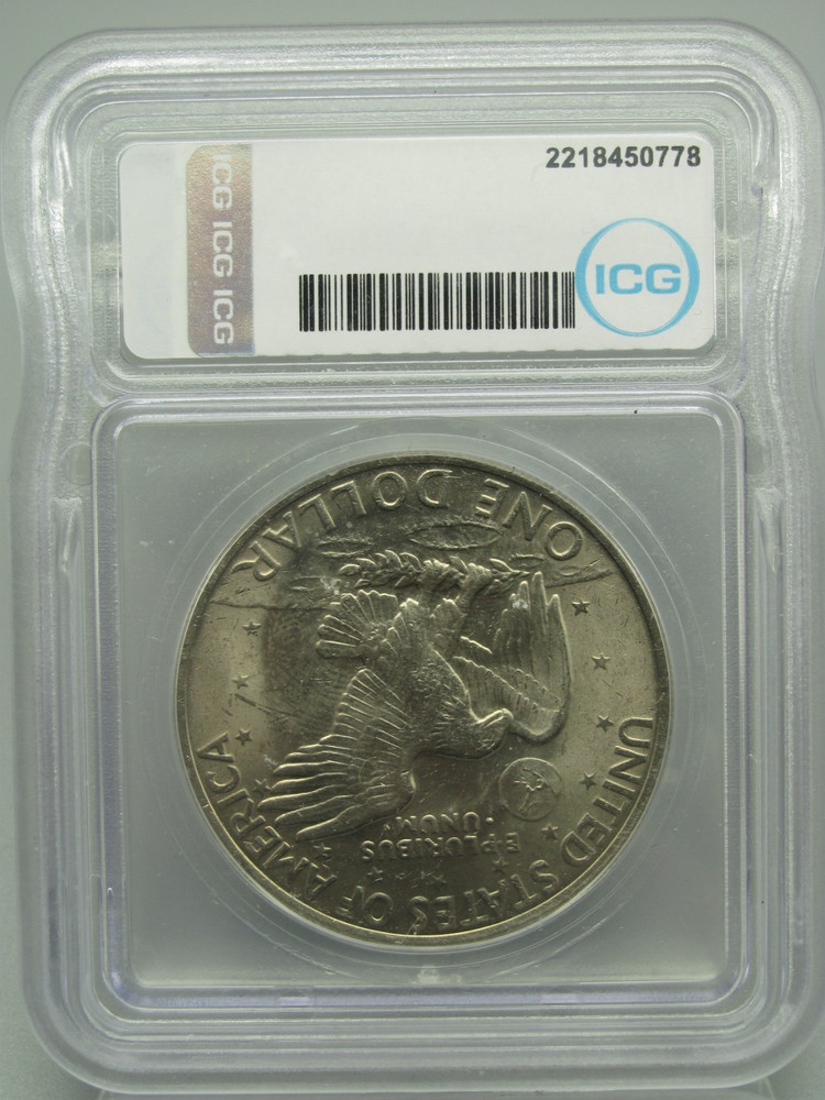 1972 Type 1 Reverse Eisenhower 'Ike' Dollar ICG MS 64