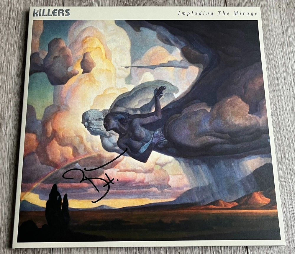 BRANDON FLOWERS SIGNED THE KILLERS IMPLODING THE MIRAGE VINYL w/PROOF & BECKETT