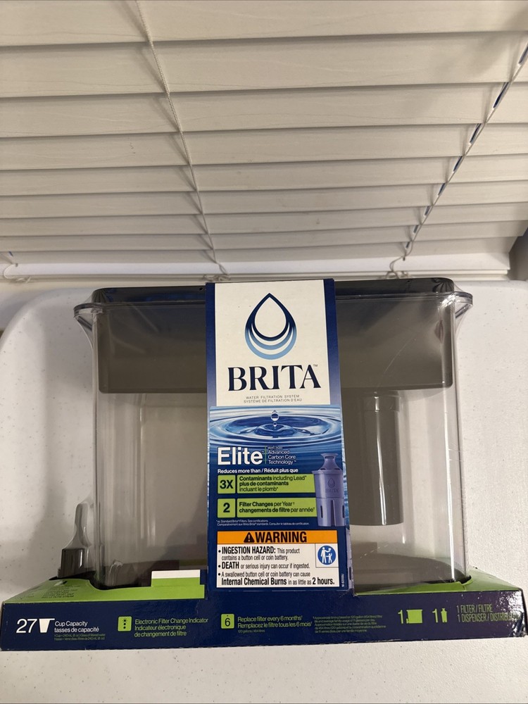 Brita Elite 27-Cup Water Pitcher 1 Dispenser And Filter New And Wrapped
