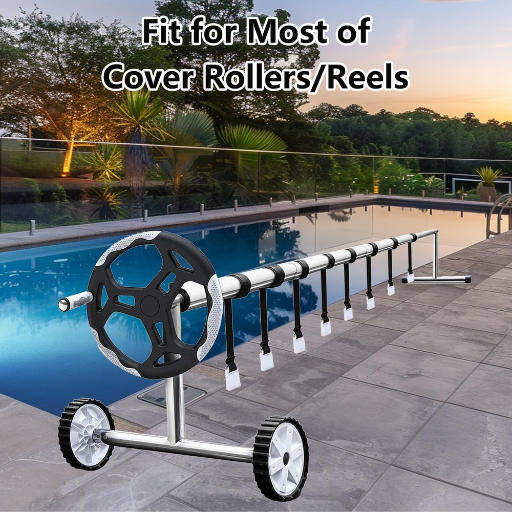 18Pcs Pool Solar Cover Reel Attachment Kit, Width: 10ft to 24ft, 18 Pcs