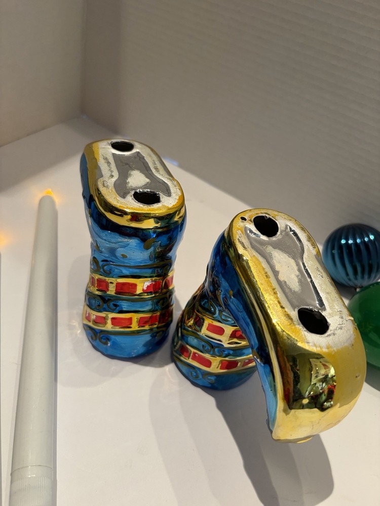Elf Boot Candle Holder Set