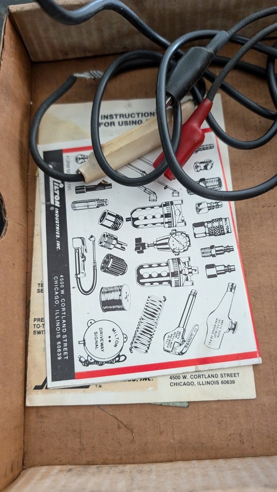 Vintage Milton Electronic Ignition Tester Kit # 1268