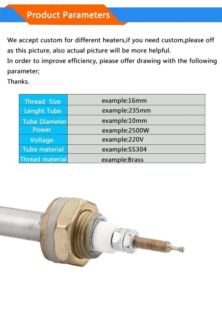 Electric Water Heater Tubular Steel Pipe Noodle Pot Cooking Machine 2000W 220V