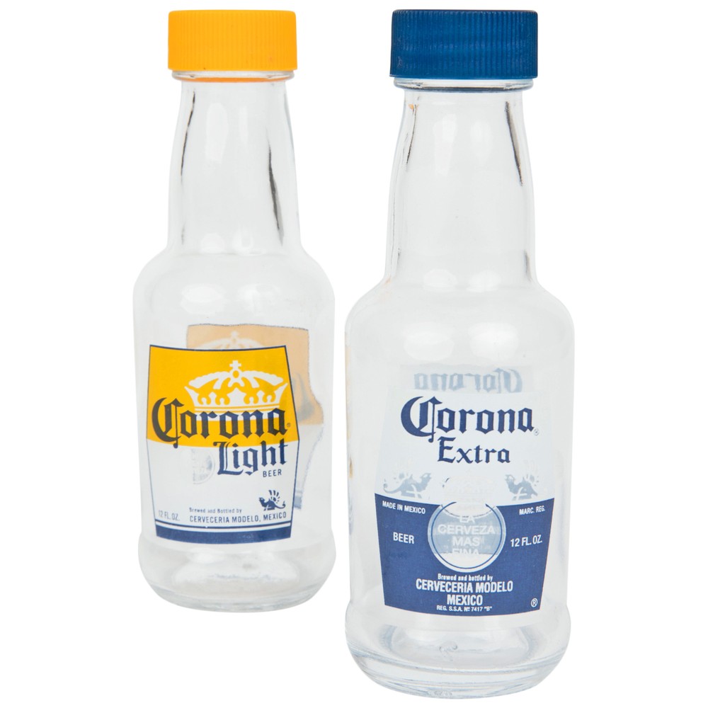 Corona Extra Salt & Pepper Mini Bottle Shaker Set Clear