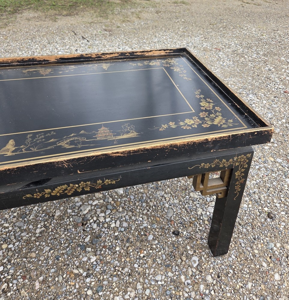 Gilded Chinoiserie Style Side Table