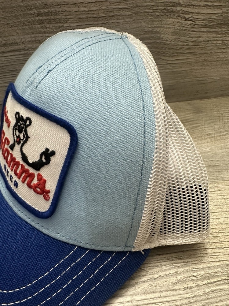 Hamm's Bear Patch Trucker Hat Blue American Needle Hat