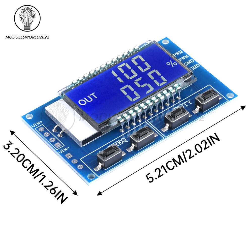 PWM Pulse Frequency Duty Cycle Square Wave Adjustable Module Signal Generator