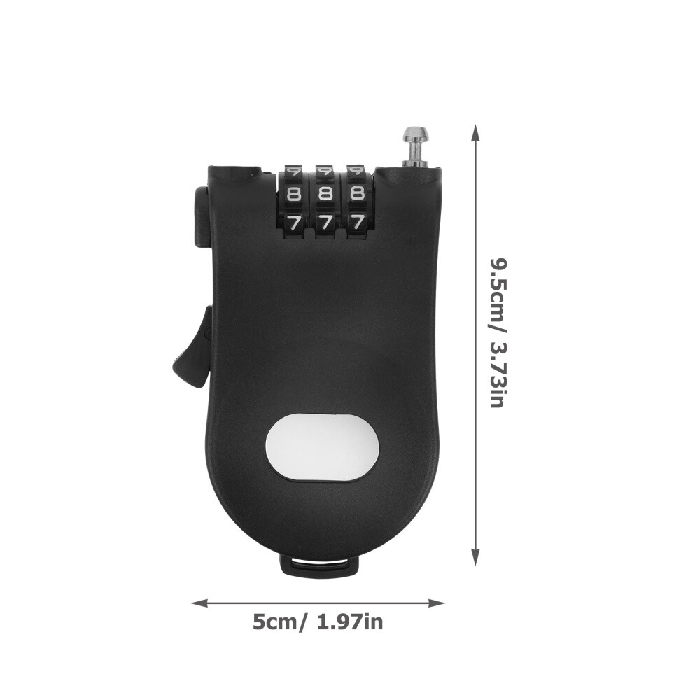 Compact Snowboard Cable Lock with Anti-Lock Feature for Ski Board Safety