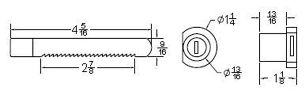 Showcase Lock - Chrome - With Keys