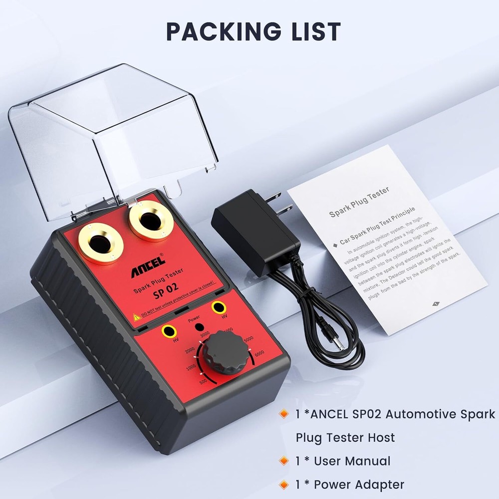 Car Ancel Spark Plug Tester Auto Ignition System Tester Diagnostic Test Tool