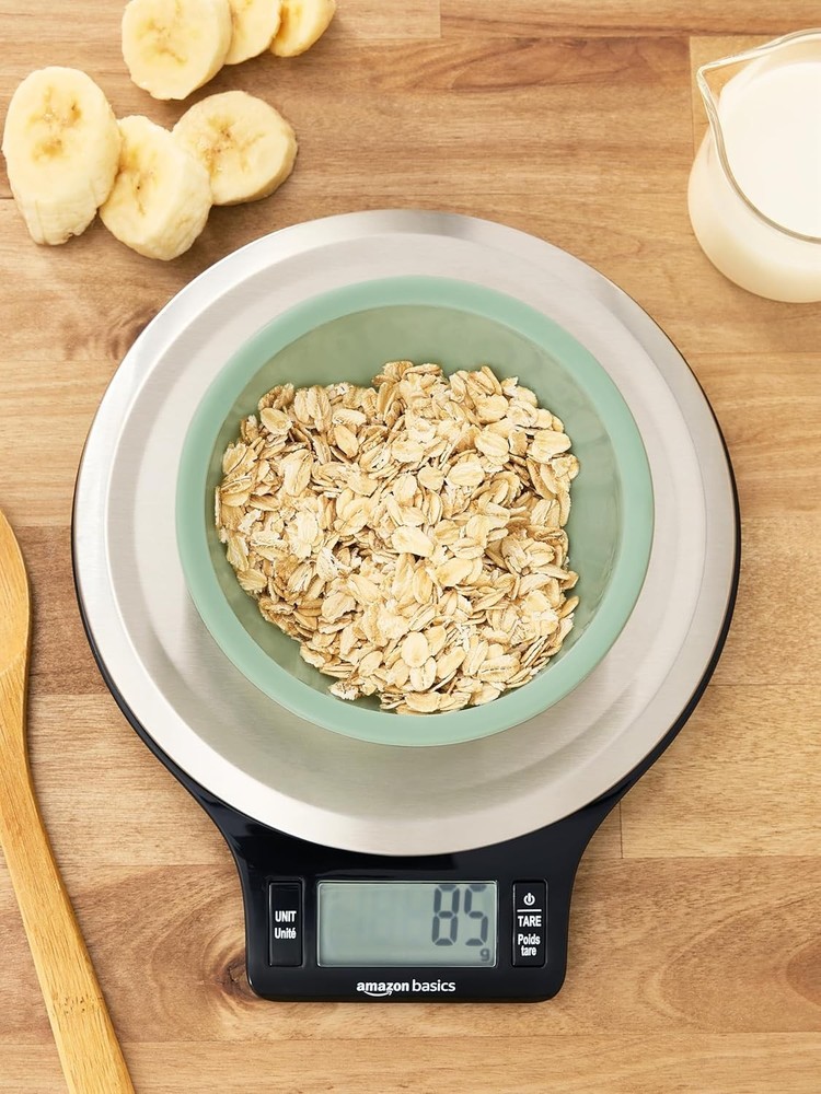 Amazon Basics Digital Kitchen Scale with LCD Display, Tare Function, Multiple Un