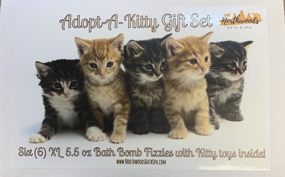 Adopt-A-Kitty 6-pack Bath Bomb Gift Set for Kids