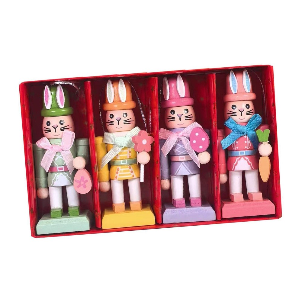 4x Christmas Nutcracker Ornaments Xmas Tree Decor Arts Crafts Nutcracker Figures