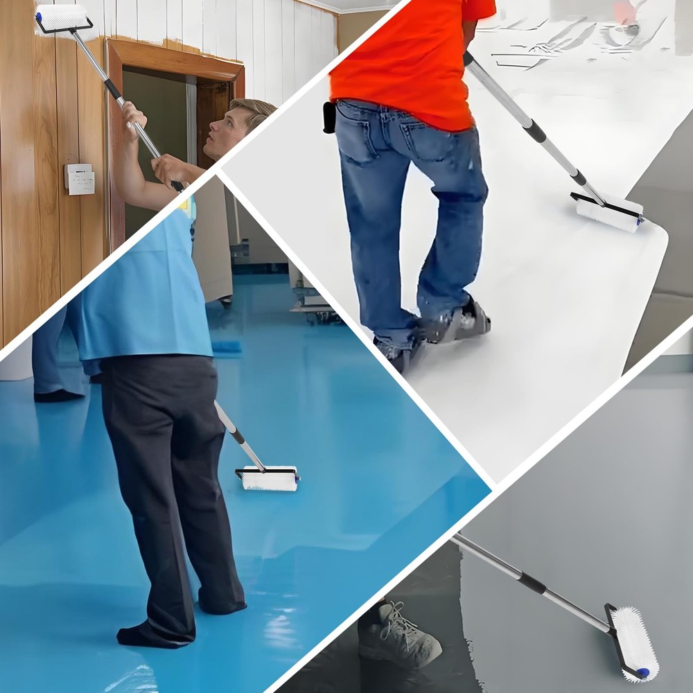 Spiked Roller for Self Leveling,9” Floor Leveling Black