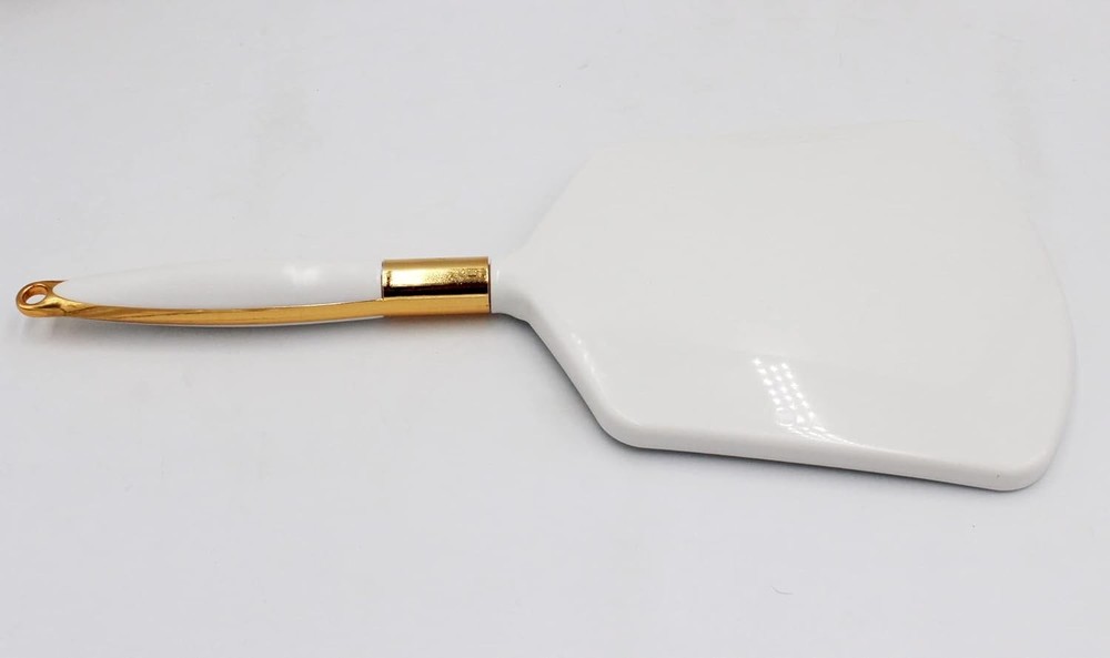 Eaoundm Hand Held Mirror with Handle, Makeup 13L x 6W, White
