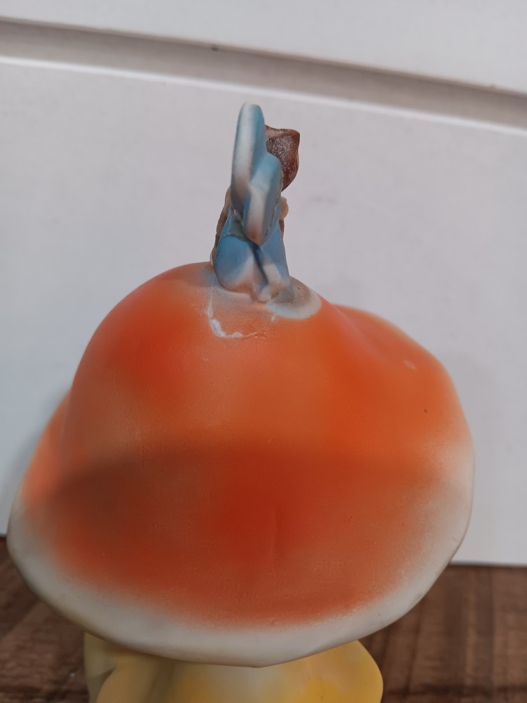 Vintage Lefton Mouse Mushroom Butterfly Ceramic Nightlight Light MCM