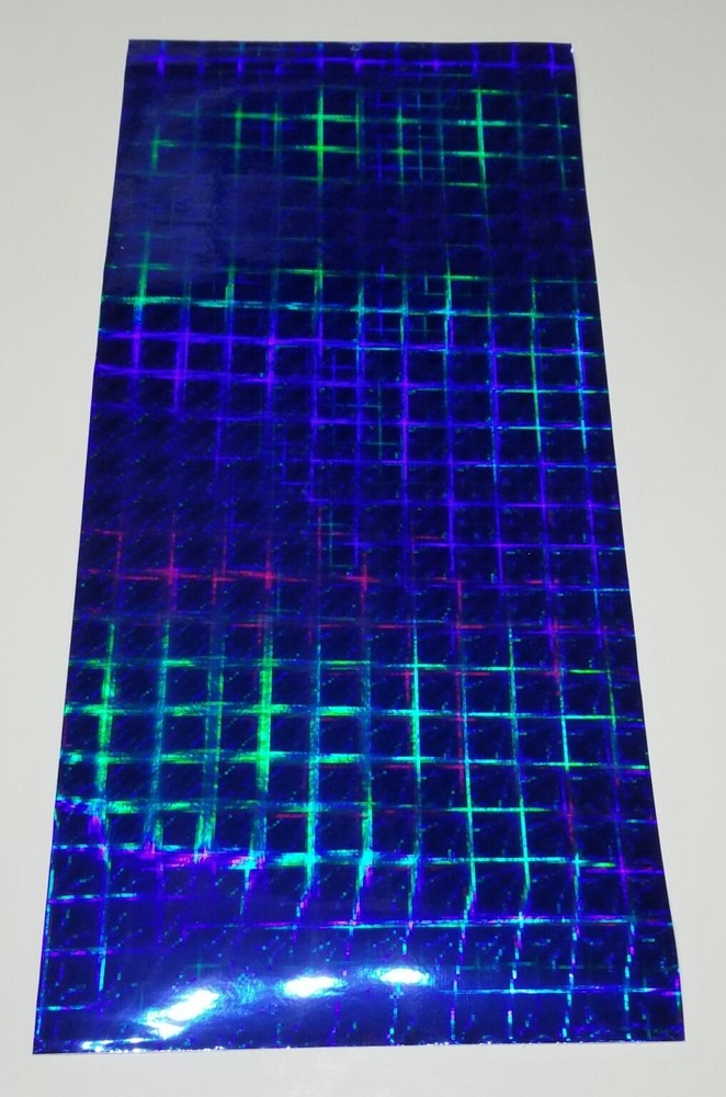 Royal Blue Plaid Pattern Holographic Diffractive Sign Plotter Vinyl Film