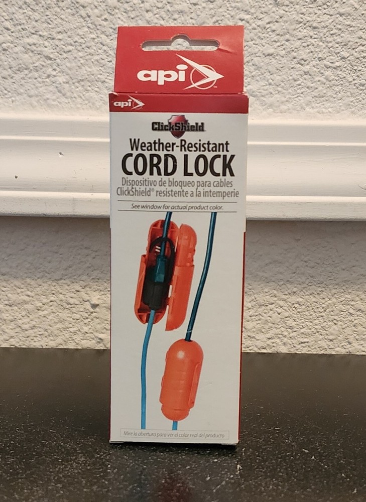 Click Shield Weather Resistant Cord Lock, 1-Pack, Black