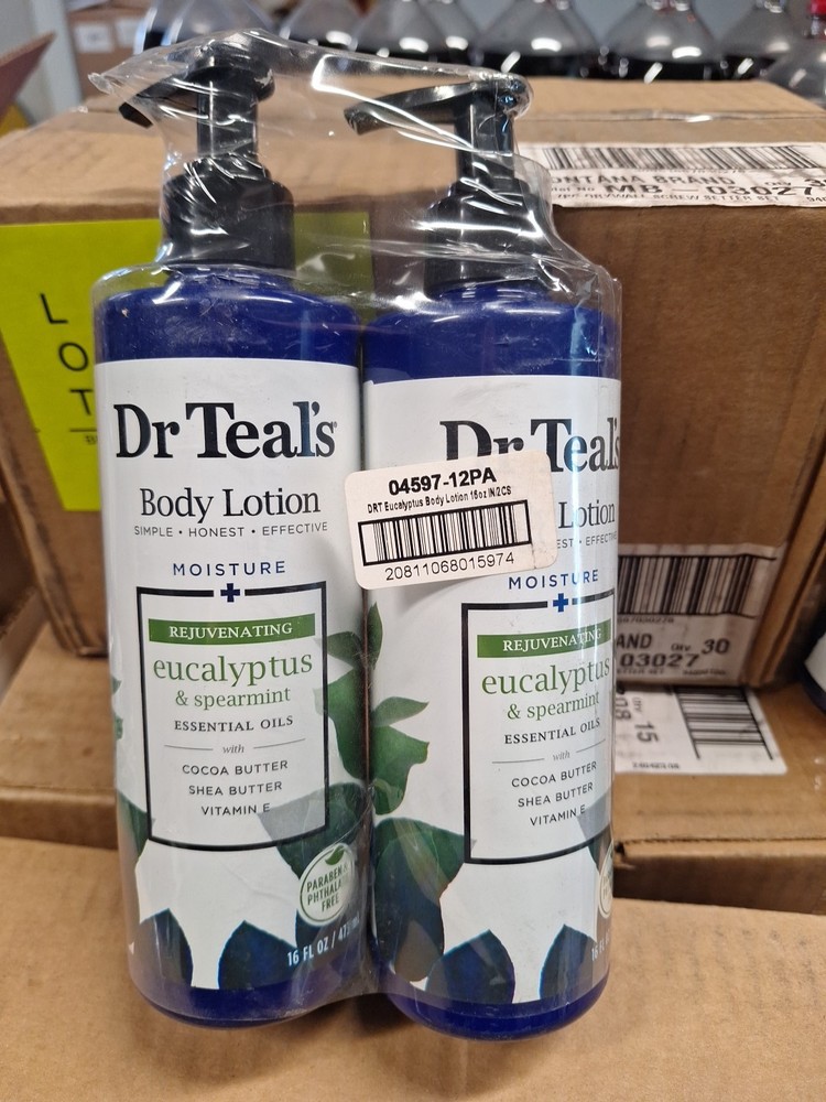 (2) Dr Teal’s Eucalyptus Body Lotion, 16 oz