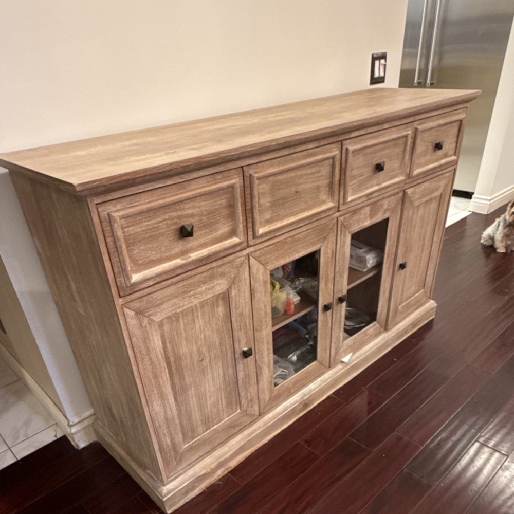 Solid Wood Sideboard / Buffet Cabinet with Drawers & Storage – 6 ft Wide