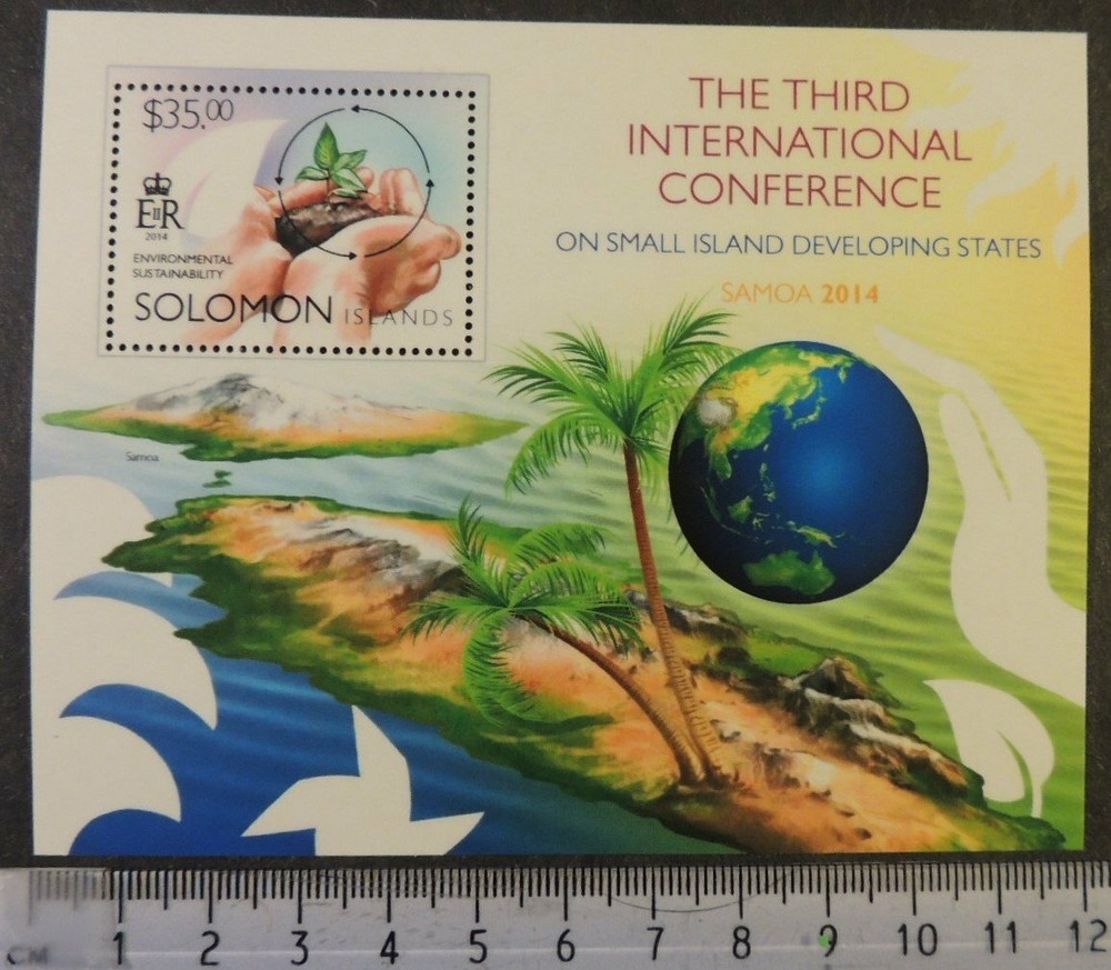 Solomon 2014 small island developing states sids samoa globe palm trees