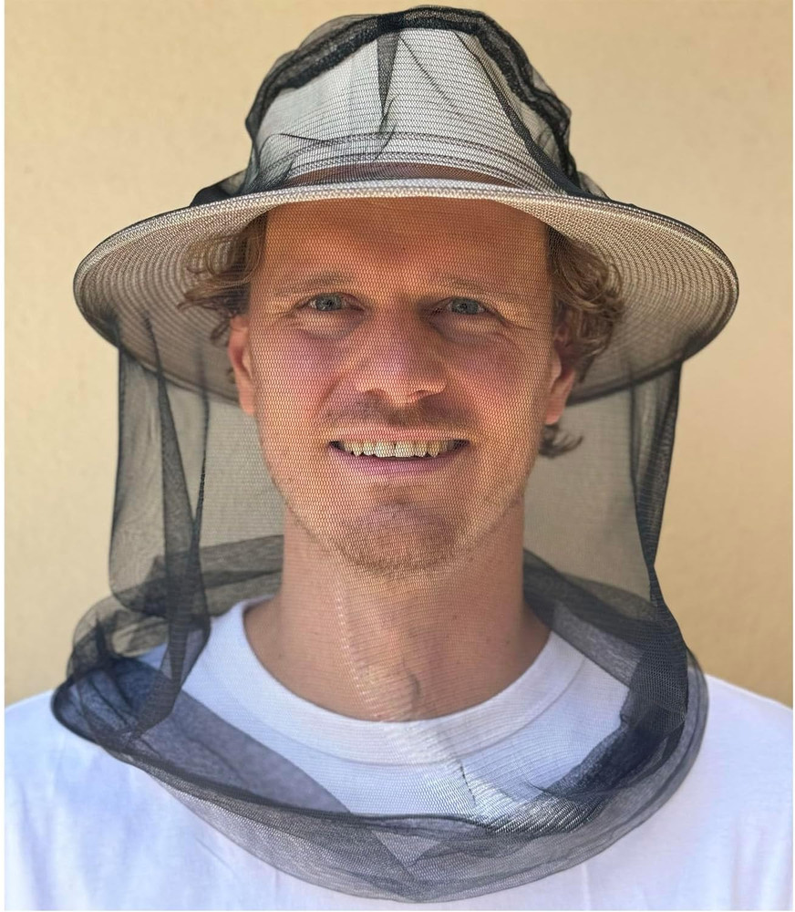 Mosquito Head Net for Insect, Fly & Bug Protection - Quality Mesh Netting for Tr
