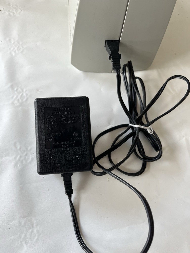 Vintage Singer Tiny Tailor Grey And Maroon Sewing Machine, Works!