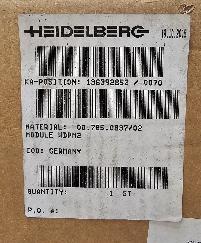 Heidelberg Module WDPM2 00.785.0837/02