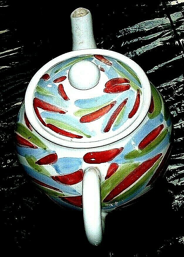 Deruta Ceramic Multi Color Teapot 32oz